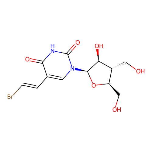 3'-Hydroxymethyl Ara-5-Br-vinyl-U structure