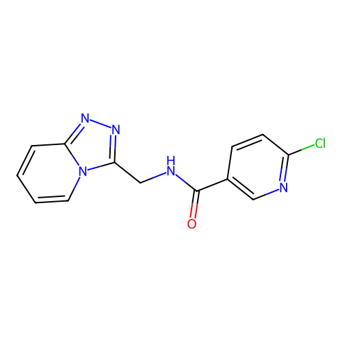 3-Pyridinecarboxamide, 6-chloro-N-(1,2,4-triazolo[4,3-a]pyridin-3-ylmethyl)- structure