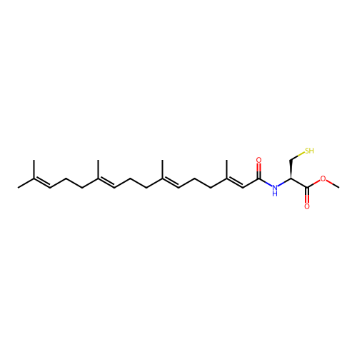 Geranylgeranylcysteine methyl ester structure