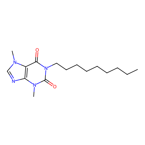 3,7-Dimethyl-1-nonyl-1,3,7-trihydropurine-2,6-dione structure