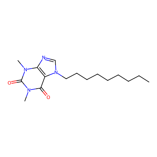 1,3-Dimethyl-7-nonyl-1,3,7-trihydropurine-2,6-dione structure