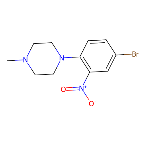 1-(4-Bromo-2-nitrophenyl)-4-methylpiperazine structure