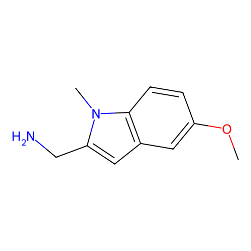 C-(5-Methoxy-1-methyl-1H-indol-2-yl)-methylamine structure