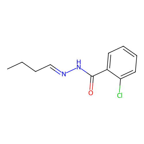(E)-N'-butylidene-2-chlorobenzohydrazide structure