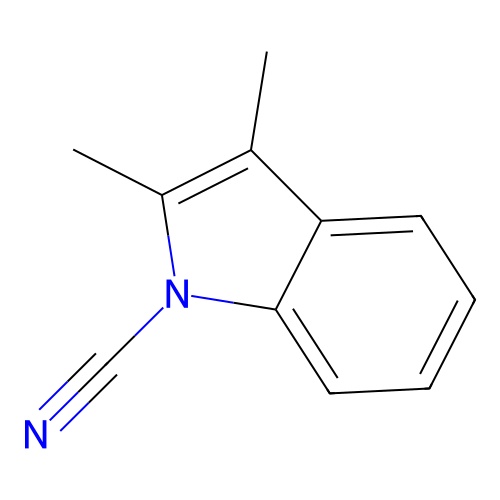 2,3-Dimethylindole-1-carbonitrile structure