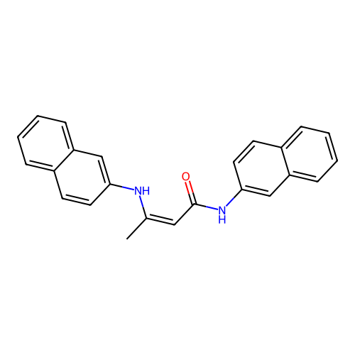 N-naphthalen-2-yl-3-(naphthalen-2-ylamino)but-2-enamide structure
