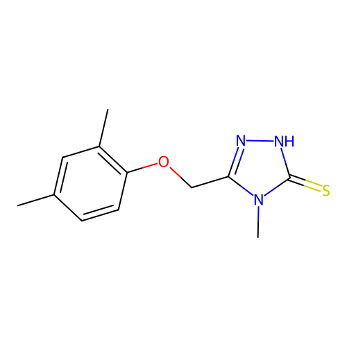5-[(2,4-dimethylphenoxy)methyl]-4-methyl-4H-1,2,4-triazole-3-thiol structure