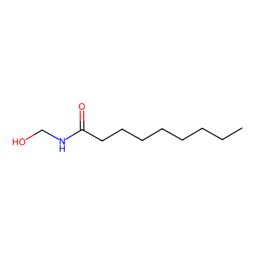 N-(羟甲基)壬酰胺 structure