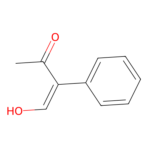 (Z)-1-hydroxymethylene-1-phenylacetone structure