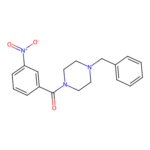 (4-Benzylpiperazin-1-yl)(3-nitrophenyl)methanone structure