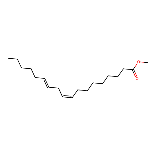 Methyl (9Z,12E)-octadeca-9,12-dienoate structure