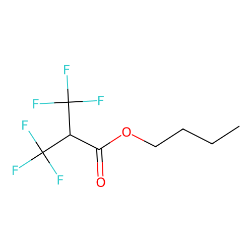 Butyl 3,3,3-trifluoro-2-(trifluoromethyl)propanoate structure
