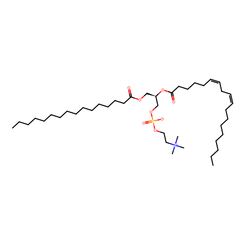 1-Palmitoyl-2-isolinoleoyl phosphatidylcholine structure