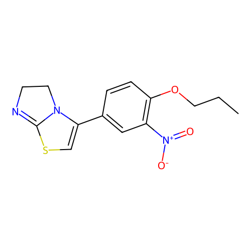 3-(3-Nitro-4-propoxyphenyl)-5,6-dihydroimidazo[2,1-b][1,3]thiazole structure