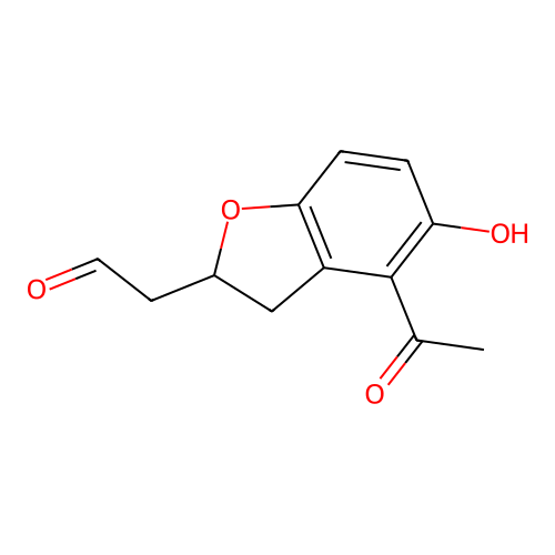 (4-Acetyl-5-hydroxy-2,3-dihydro-1-benzofuran-2-yl)acetaldehyde structure