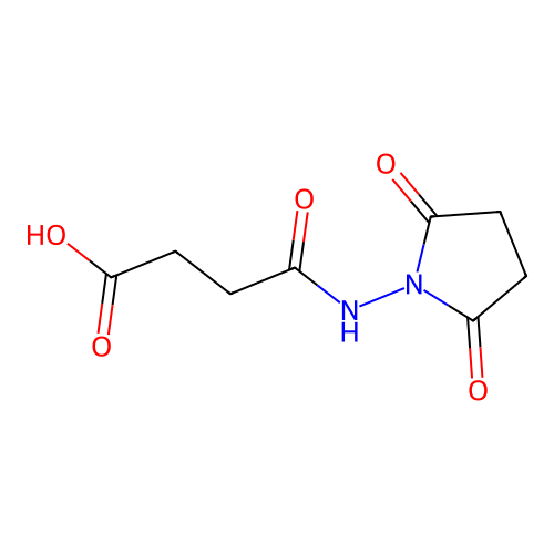 4-[(2,5-Dioxopyrrolidin-1-yl)amino]-4-oxobutanoic acid structure