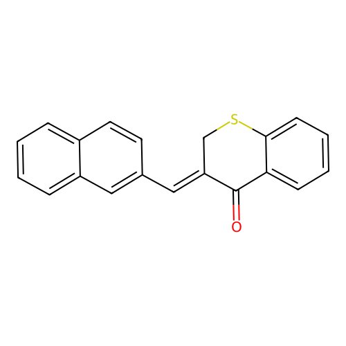 4H-1-Benzothiopyran-4-one, 2,3-dihydro-3-(2-naphthalenylmethylene)-, (Z)- structure