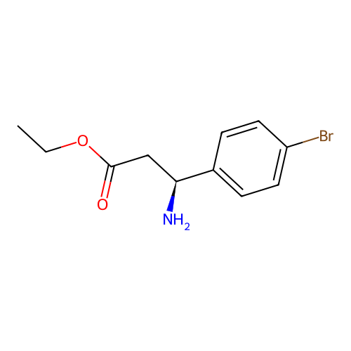 ethyl (3S)-3-amino-3-(4-bromophenyl)propanoate structure