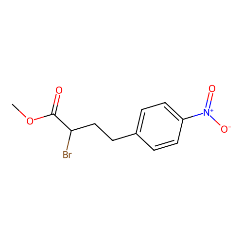Butyric acid, 2-bromo-4-[4-nitrophenyl]-, methyl ester structure