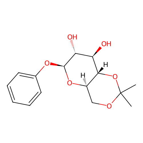phenyl 4,6-O-(1-methylethylidene)-beta-D-glucopyranoside structure