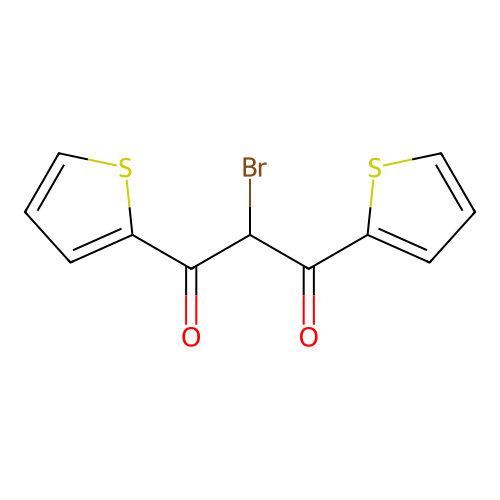 2-Bromo-1,3-DI-thiophen-2-YL-propane-1,3-dione structure