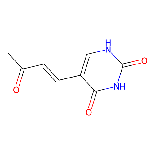 5-[(E)-3-oxobut-1-enyl]-1H-pyrimidine-2,4-dione structure