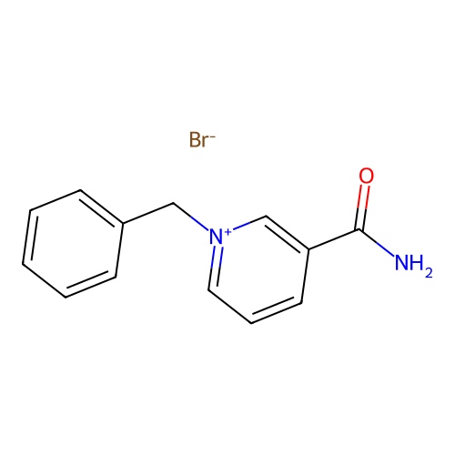 Pyridinium, 3-(aminocarbonyl)-1-(phenylmethyl)-, bromide structure