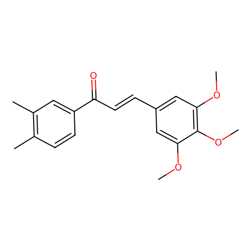 (2E)-1-(3,4-Dimethylphenyl)-3-(3,4,5-trimethoxyphenyl)prop-2-en-1-one structure