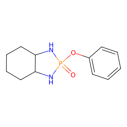 2-Phenoxy-1,3,3a,4,5,6,7,7a-octahydrobenzo[d][1,3,2]diazaphosphole 2-oxide structure