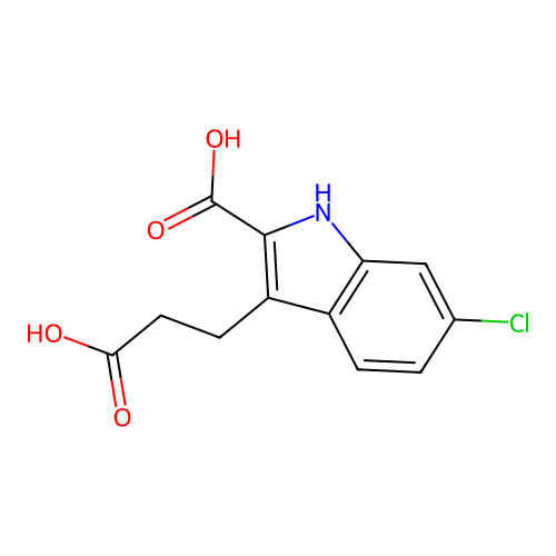 3-(2-carboxyethyl)-6-chloro-1H-indole-2-carboxylic Acid structure