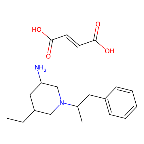 3-Piperidinamine, 1-ethyl-N-(1-methyl-2-phenylethyl)-, (Z)-2-butenedioate (1:1) structure