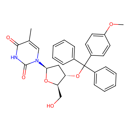 3'-O-(4-Methoxytrityl)thymidine structure