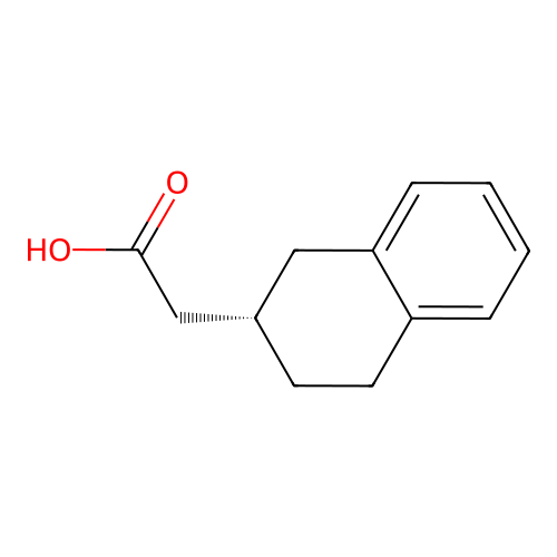 (S)-(-)-1,2,3,4-tetrahydronaphthalen-2-ylacetic acid structure