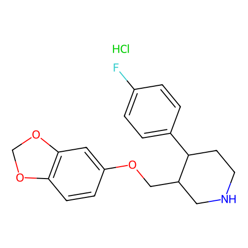 Paroxetine hydrochloride structure