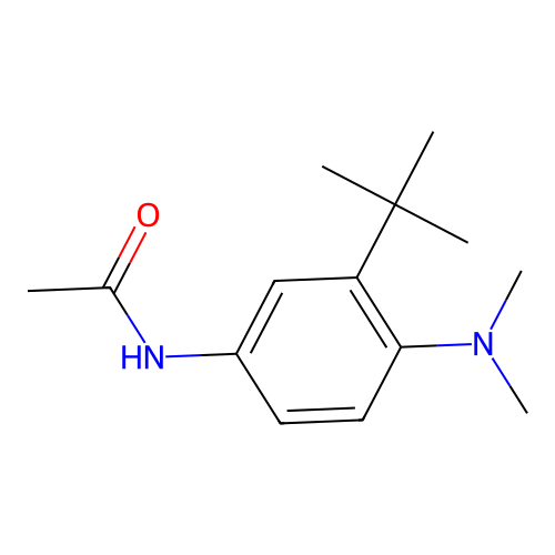 N-[3-tert-butyl-4-(dimethylamino)phenyl]acetamide structure