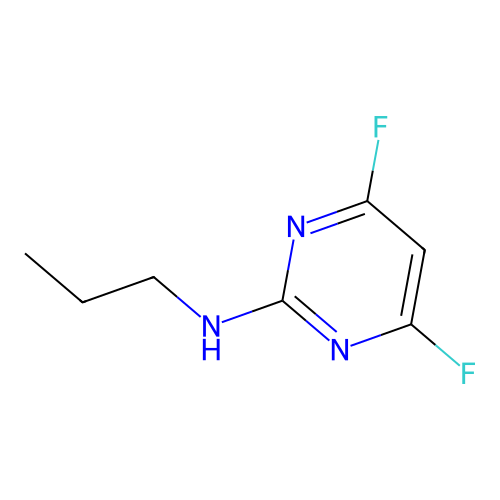 2-Pyrimidinamine, 4,6-difluoro-N-propyl- structure