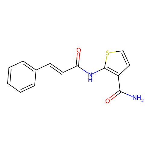2-Cinnamamidothiophene-3-carboxamide structure