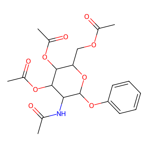 [3,4-Bis(acetyloxy)-5-acetamido-6-phenoxyoxan-2-yl]methyl acetate structure