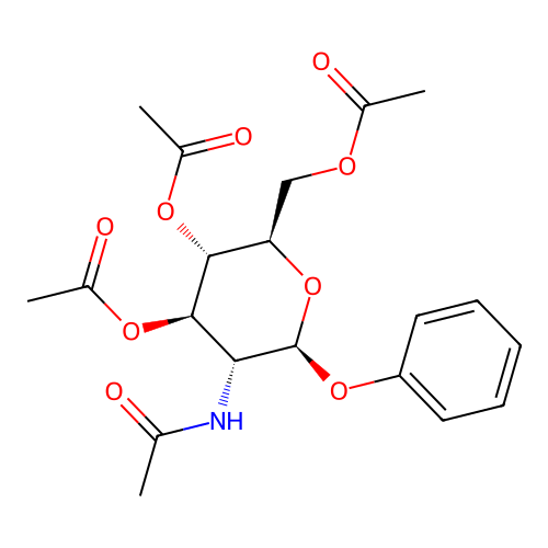 Phenyl 2-acetamido-3,4,6-tri-O-acetyl-2-deoxy-beta-D-glucopyranoside structure