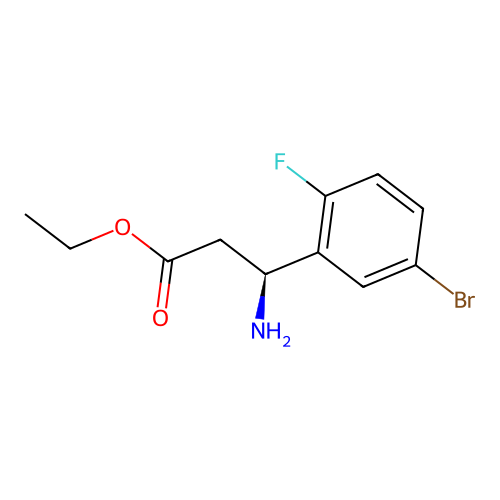 ethyl (3S)-3-amino-3-(5-bromo-2-fluorophenyl)propanoate structure
