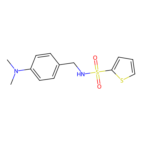 N-[4-(dimethylamino)benzyl]thiophene-2-sulfonamide structure