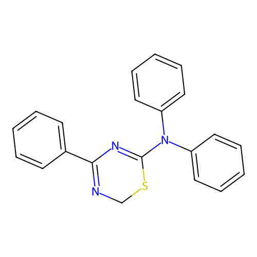 N,N,4-triphenyl-2H-1,3,5-thiadiazin-6-amine structure