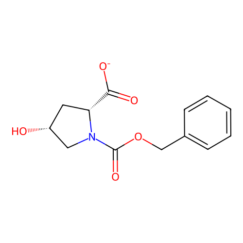1,2-Pyrrolidinedicarboxylic acid, 4-hydroxy-, 1-(phenylmethyl) ester, (2R,4R)- structure