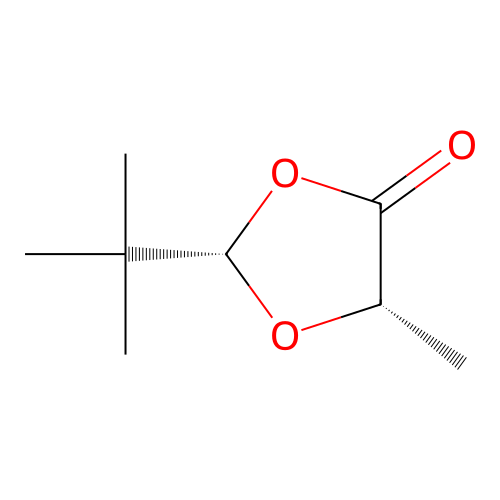 (2S,5S)-2-tert-butyl-5-methyl-1,3-dioxolan-4-one structure