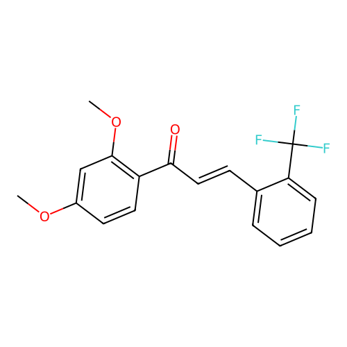 1-(2,4-Dimethoxyphenyl)-3-[2-(trifluoromethyl)phenyl]-2-propen-1-one structure