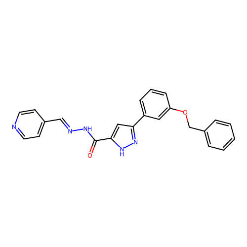 3-(3-(Benzyloxy)phenyl)-N'-(4-pyridinylmethylene)-1H-pyrazole-5-carbohydrazide structure
