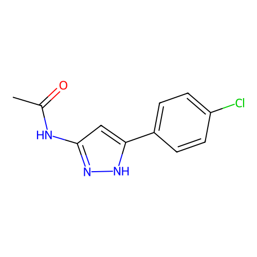 N-[3-(4-chlorophenyl)-1H-pyrazol-5-yl]acetamide structure