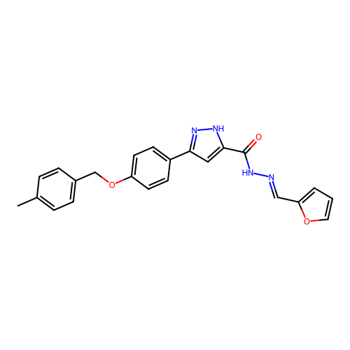 N'-(2-Furylmethylene)-3-(4-((4-methylbenzyl)oxy)PH)-1H-pyrazole-5-carbohydrazide structure