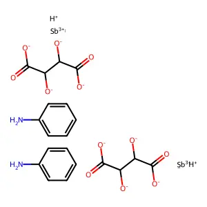 Aniline, oxo(tartrato)antimonate(1-) structure