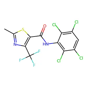 5-Thiazolecarboxamide, 2-methyl-N-(2,3,5,6-tetrachlorophenyl)-4-(trifluoromethyl)- structure